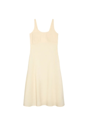 Calvin Klein ruched-bust A-line midi dress - Neutrals