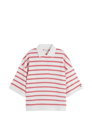 Tommy Hilfiger striped short-sleeve polo shirt - White