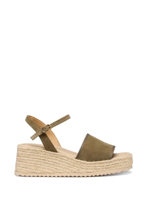 Geox buckle-fastening platform espadrilles - Green
