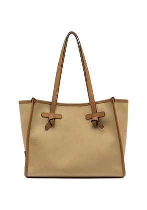 MARCELLA CLUB Marcella leather-trim tote bag - Neutrals