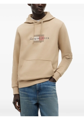 Tommy Hilfiger logo-print drawstring hoodie - Neutrals