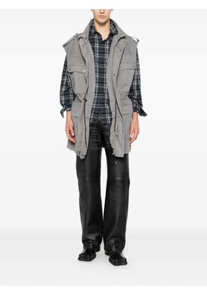 Martine Rose logo-embroidered drawstring gilet - Grey