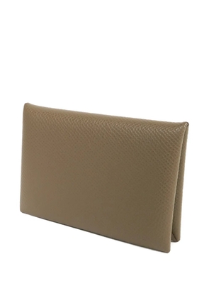 Hermès Pre-Owned 2023 Calvi Epsom card holder - Neutrals