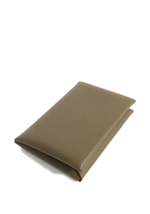 Hermès Pre-Owned 2023 Calvi Epsom card holder - Neutrals