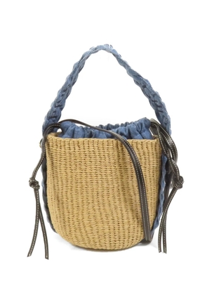 Chloé Pre-Owned Woody denim basket bag - Neutrals