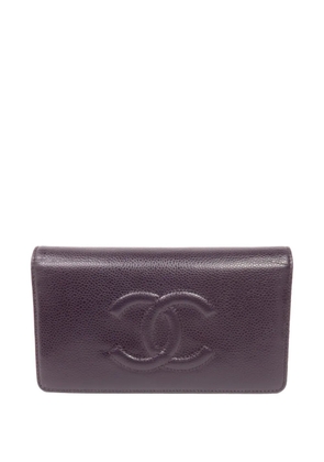 CHANEL Pre-Owned CC long wallet - Purple