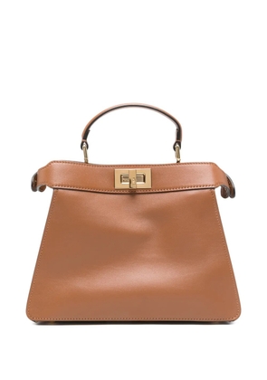 FENDI small Peekaboo ISeeU leather tote bag - Neutrals