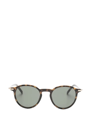 Montblanc tortoiseshell-effect round-frame sunglasses - Brown