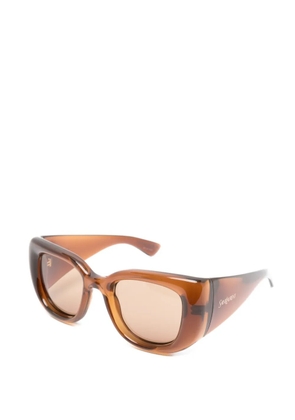 Saint Laurent Eyewear Howl square-frame sunglasses - Brown