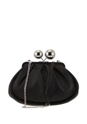 Weekend Max Mara medium Pasticcino leather clutch bag - Black