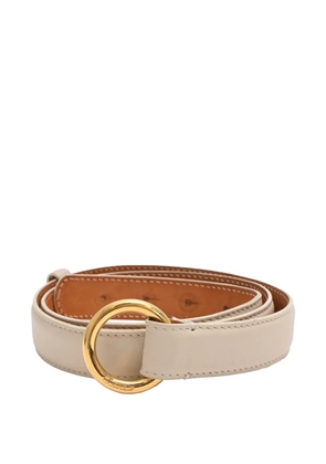 Loro Piana Pre-Owned round-buckle leather belt - Neutrals