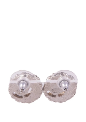 CHANEL Pre-Owned CC crescent-moon earrings - Silver