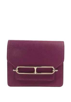 Hermès Pre-Owned slim Roulis leather wallet - Purple