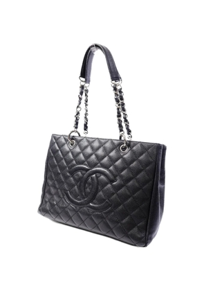 CHANEL Pre-Owned GST interlocking-CC logo tote bag - Black
