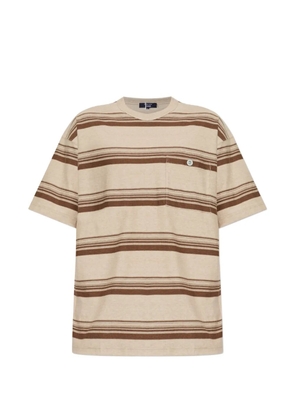 Comme des Garçons Homme Plus striped chest-pocket T-shirt - Neutrals