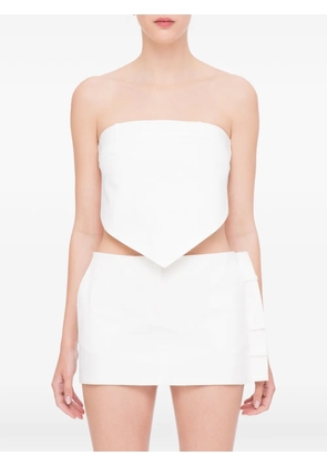 MEDEEA deconstructed pointed-hem top - White