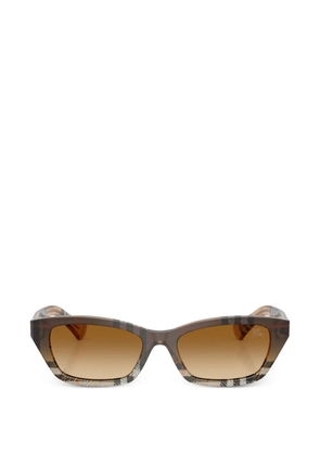Burberry cat-eye checked sunglasses - Neutrals