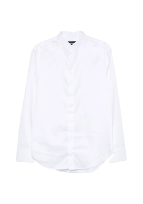 Emporio Armani band-collar long-sleeve shirt - White