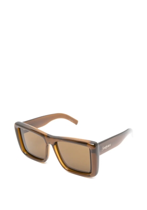Saint Laurent Eyewear Howl square-frame sunglasses - Brown