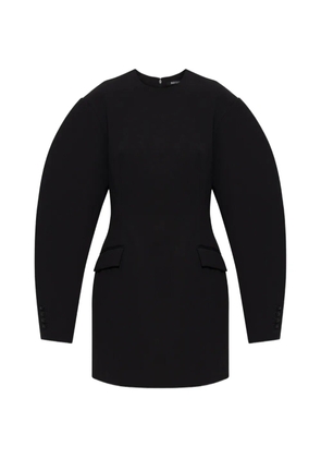 ROTATE BIRGER CHRISTENSEN puff-sleeve flap-pocket mini dress - Black