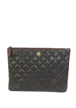 CHANEL Pre-Owned CC quilted clutch bag - Black