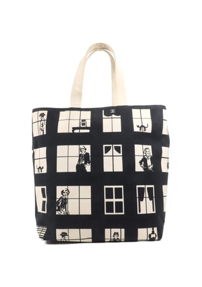 CHANEL Pre-Owned CC window-print tote bag - Black
