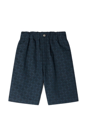 SANDRO square cross denim shorts - Blue