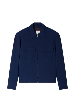 SANDRO textured zip-up jacket - Blue