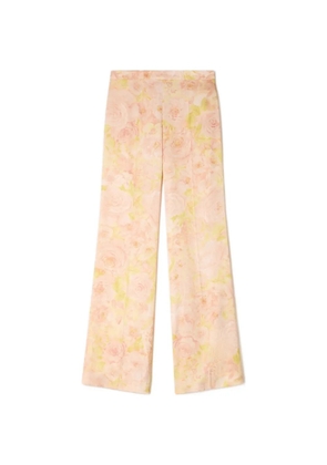 SANDRO floral-print flowy trousers - Orange