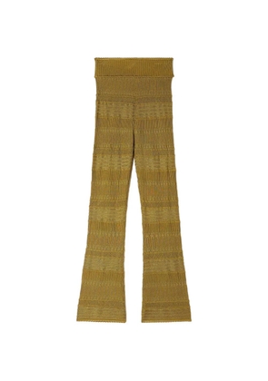 SANDRO pointelle knit trousers - Green