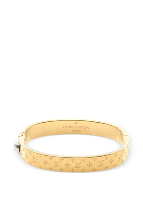 Louis Vuitton Pre-Owned 2019 Nanogram Bangle logo-engraved bracelet - Gold