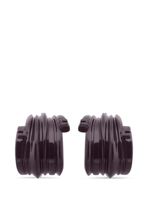 Elisabetta Franchi pyramid-pattern earrings - Brown