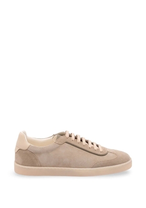 Brunello Cucinelli suede panelled sneakers - Neutrals