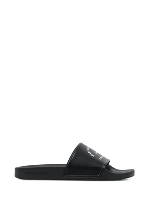 Karl Lagerfeld logo-print slides - Black