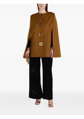 Themis Z embellished cape - Brown