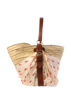 Chloé Pre-Owned Panier horse-print bucket bag - Neutrals