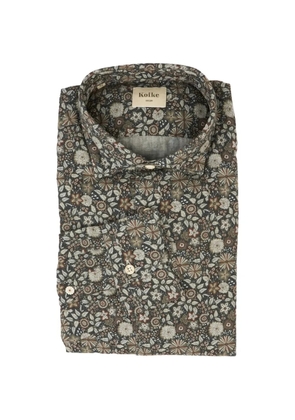 Koike Barcelona floral-print long-sleeve shirt - Grey