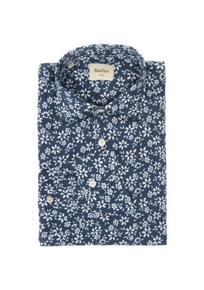 Koike Barcelona floral-print long-sleeve shirt - Blue