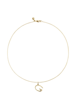 Monica Vinader solitaire diamond initial G pendant - Gold