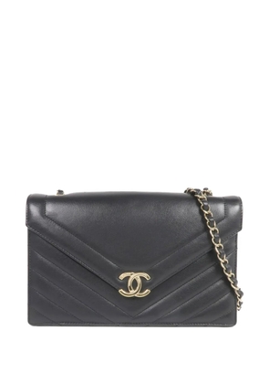 CHANEL Pre-Owned CC chevron shoulder bag - Black