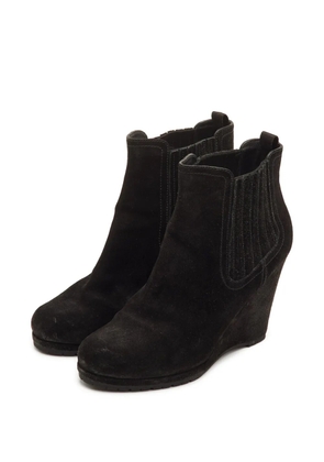 Prada Pre-Owned wedge-heel ankle boots - Black