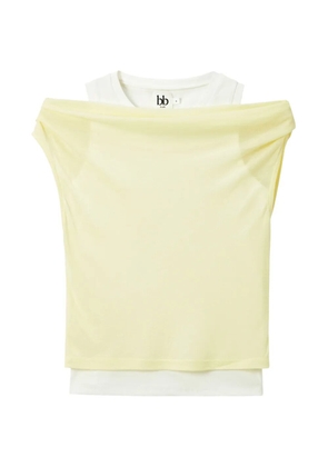 b+ab layered off-shoulder tank top - Yellow