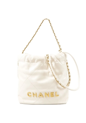 CHANEL Pre-Owned mini C22 quilted shoulder bag - White