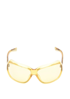 Gucci Eyewear geometric-frame sunglasses - Yellow