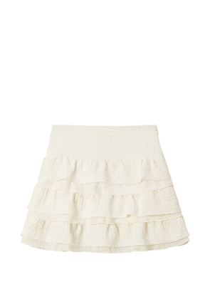 b+ab ruffled A-line mini skirt - White