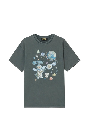 Mini Cream graphic-print T-shirt - Grey