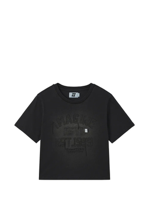 izzue embroidered-detail T-shirt - Black
