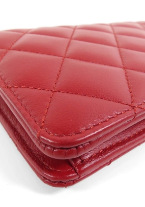 CHANEL Pre-Owned CC quilted long wallet - Red