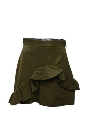 MSGM ruffle-trim mini skirt - Green