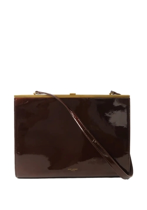 Saint Laurent Pre-Owned Le Anne-Marie patent-leather shoulder bag - Brown